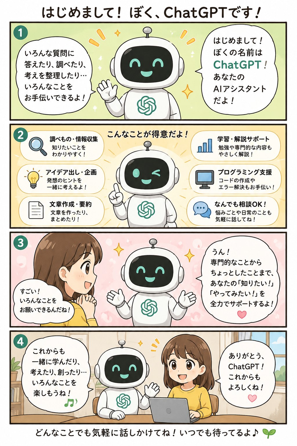 ChatGPTの自己紹介マンガ