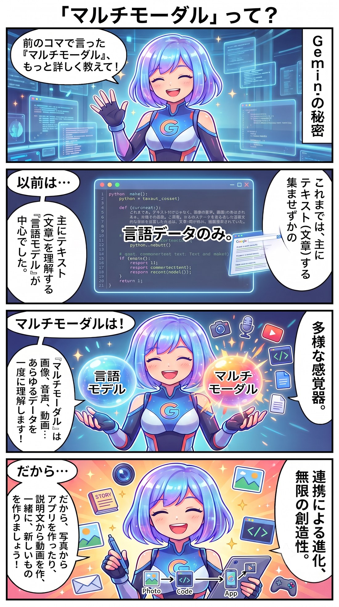 Gemini マルチモーダルの解説マンガ